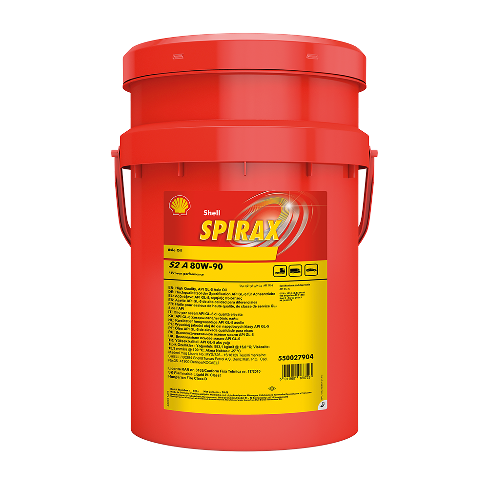 Shell Spirax S2 A 80W-90 - 20L Pail